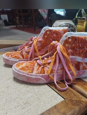 Vans Collina Strada SK8-Hi Orange and Pink Tie-Dye High-Tops  Unisex M7 Or W8.5